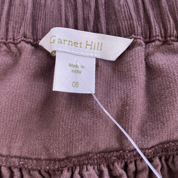 Garnet Hill brown corduroy tiered ruffle circle skirt size 8 - Picture 4 of 6